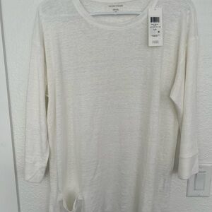 NWT Eileen Fisher organic jersey linen top. 3/4 sleeve.